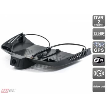 Штатный двухканальный автомобильный Ultra HD (1296P) видеорегистратор с GPS AVS400DVR (#117) для MERCEDES-BENZ