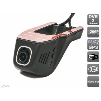 Универсальный двухканальный автомобильный Ultra HD (1296P) видеорегистратор AVS400DVR (#106 Universal) с GPS