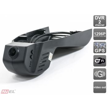 Штатный двухканальный автомобильный Ultra HD (1296P) видеорегистратор с GPS AVS400DVR (#112) для BMW