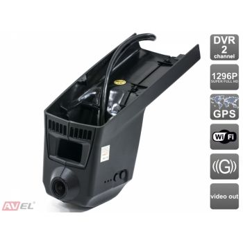 Штатный двухканальный автомобильный Ultra HD (1296P) видеорегистратор с GPS AVS400DVR (#113) для BMW