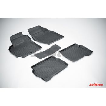 Резиновые коврики с высоким бортом Seintex для Nissan Almera classic (B10) 2006-2013