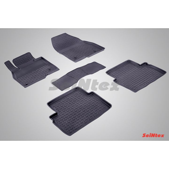 Резиновые коврики с высоким бортом Seintex для Mazda 3 (BM) 2013-