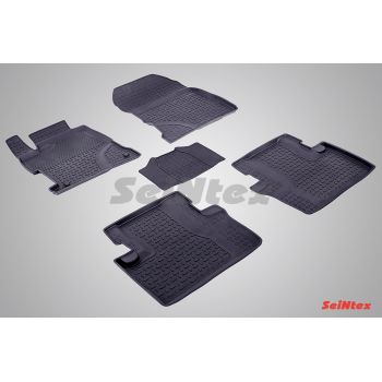 Резиновые коврики с высоким бортом Seintex для Honda Civic IX Sedan 2011-